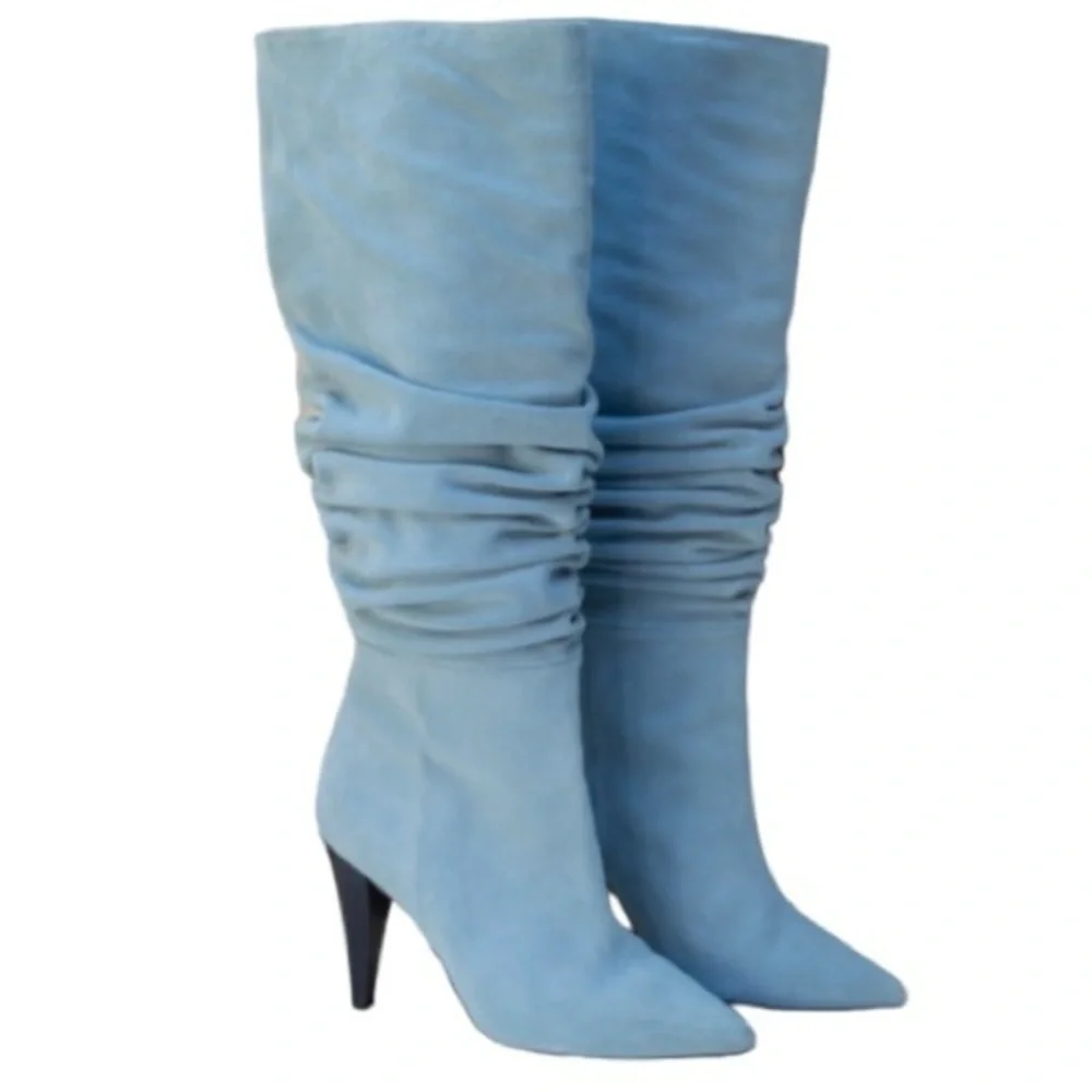 Nwt IRO Revolve Bailey Boot In Light Blue Suede Knee High Boot SIZE 36-6 - Picture 8 of 8